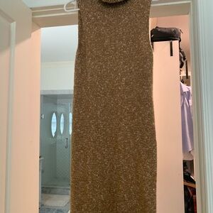 Anthropologie Brown Knit Midi Dress
